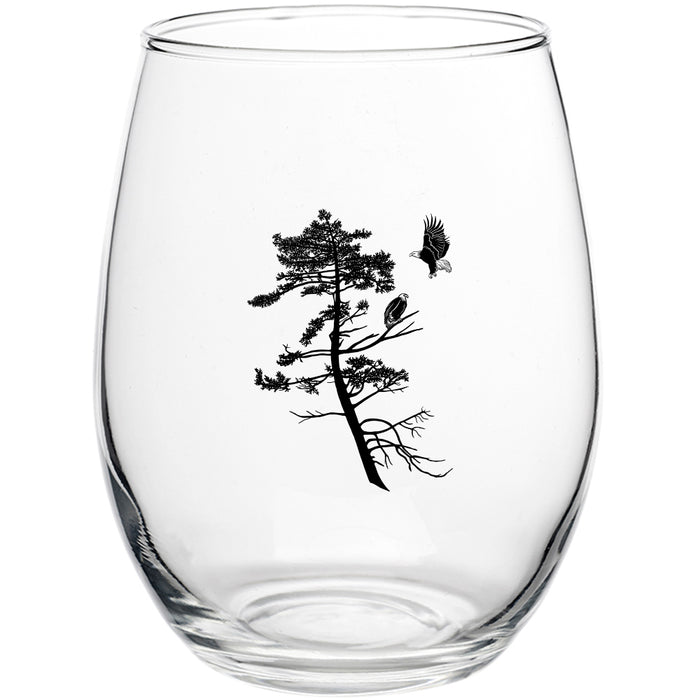 Coastal Eagles Stemless Wine Glass Single Boxed & Sets