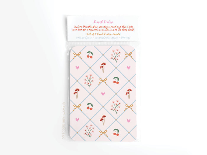 Coquette Novel Notes Book Review Card Set - Onderkast Studio
