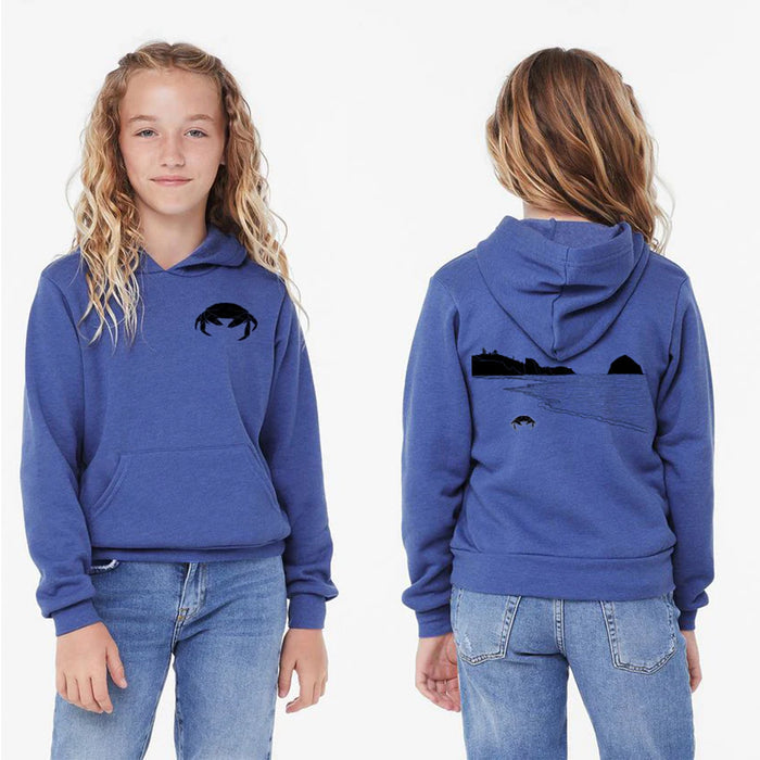 Crabby Beach *Limited Edition* - Youth Pull Over Hoodie Heather True Royal