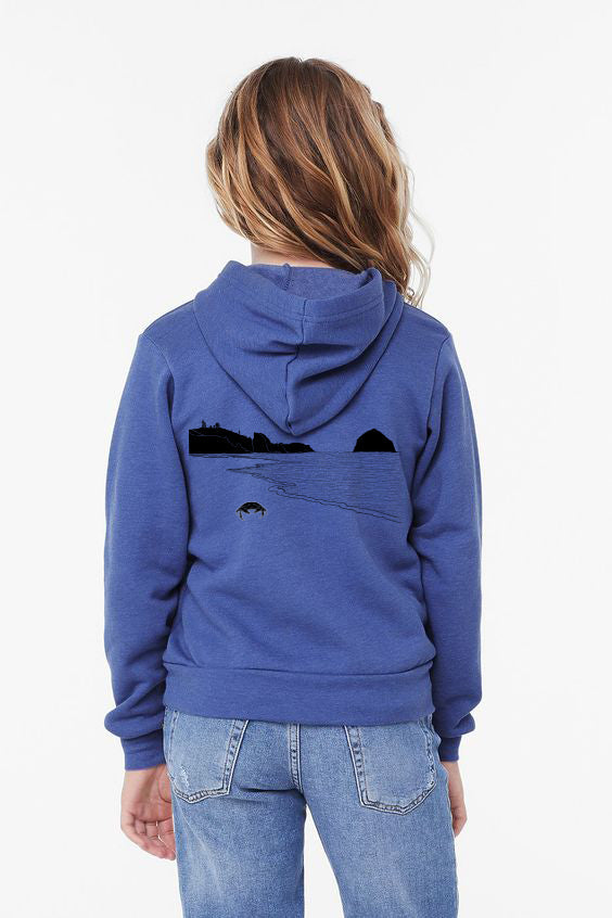 Crabby Beach *Limited Edition* - Youth Pull Over Hoodie Heather True Royal