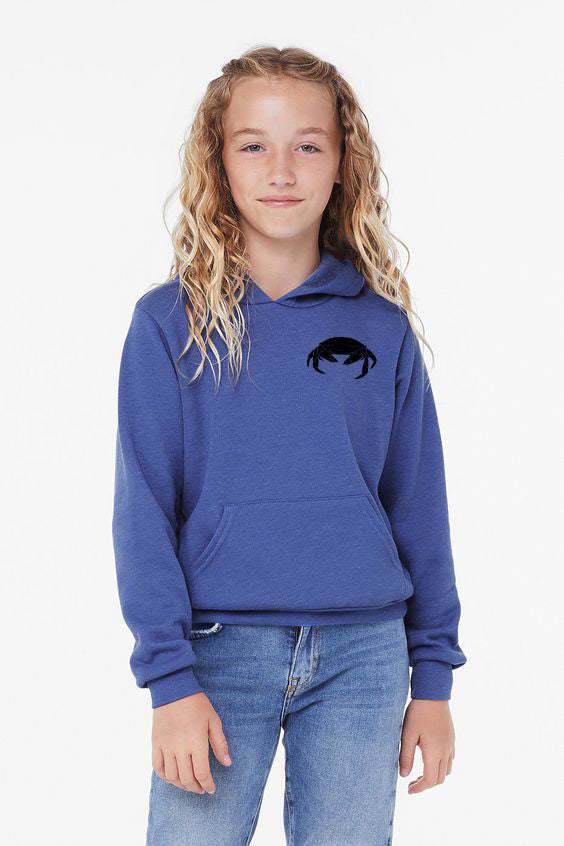 Crabby Beach *Limited Edition* - Youth Pull Over Hoodie Heather True Royal