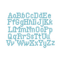 Cross Stitch Satin Embroidery Font for machine monogramming