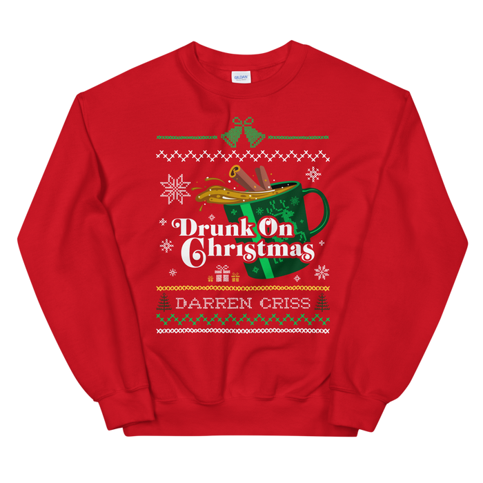 Darren Criss: Drunk On Christmas Crewneck Red