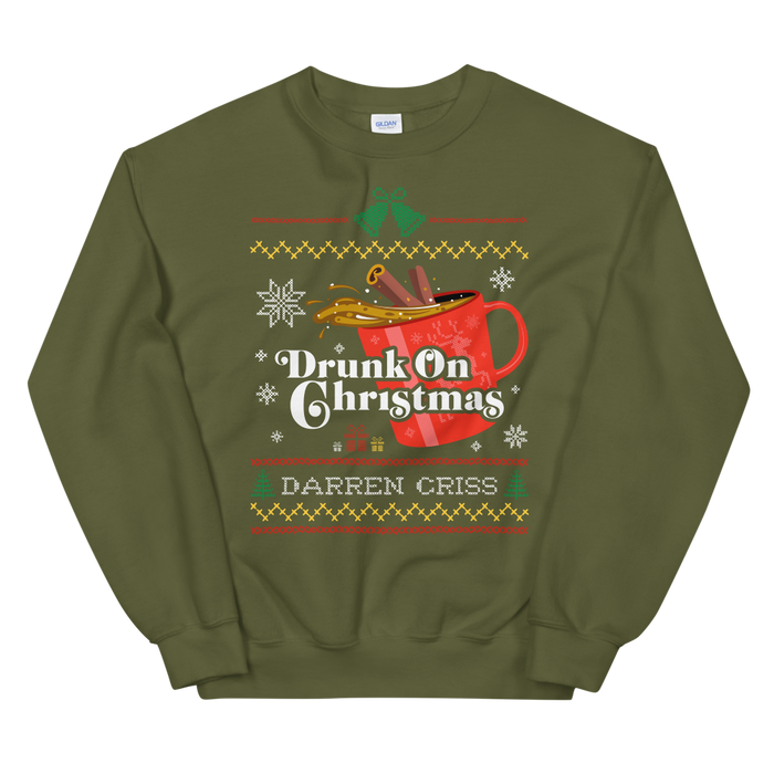 Darren Criss: Drunk On Christmas Crewneck Green