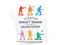 Direct Order Army Men Birthday Greeting Card - Onderkast Studio
