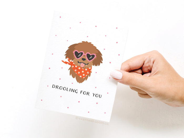 Drooling For You Dog Greeting Card - Onderkast Studio