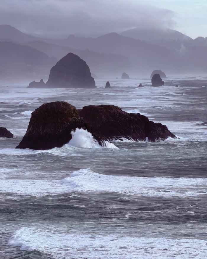 Ecola Park Storm Cannon Beach Oregon Coast Original Photography Paper Prints & Framed Metal Prints