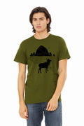Elk Haystack Love - Unisex T-Shirt - Olive
