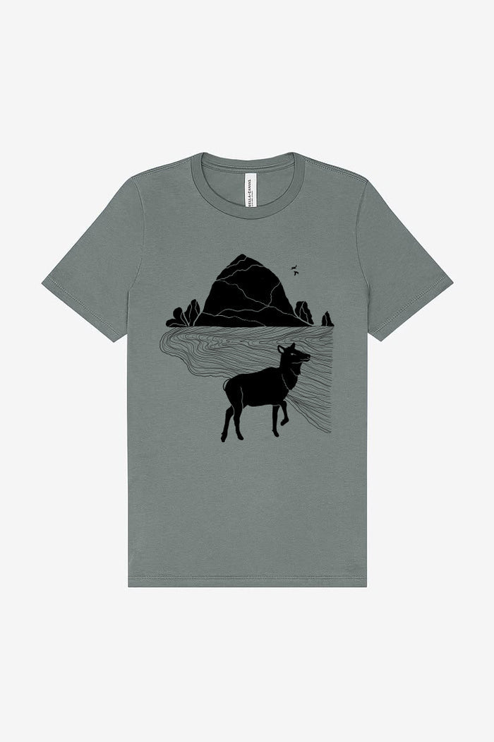 Elk Haystack Love  - Women's Crew Neck - Blue Storm