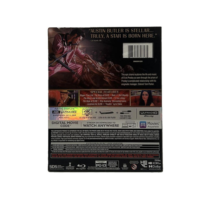 Elvis (2022) Movie 4K Ultra HD + Blu Ray DVD