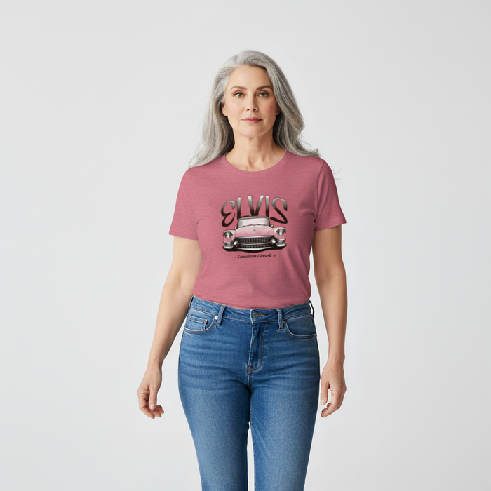 Elvis American Classic Pink Car Women's T-Shirt
