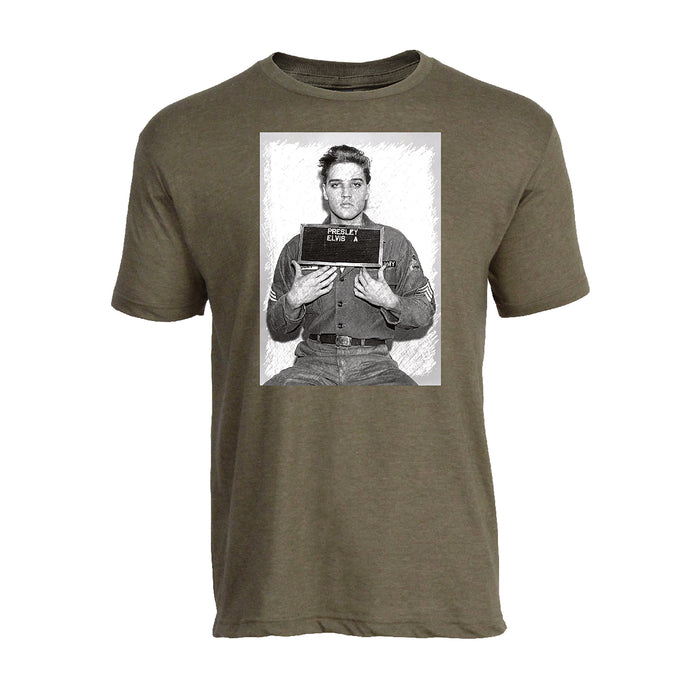Elvis Army Mug Shot T-Shirt