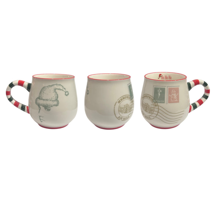 Elvis Embossed Postage Stamp Christmas Mug