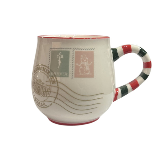 Elvis Embossed Postage Stamp Christmas Mug