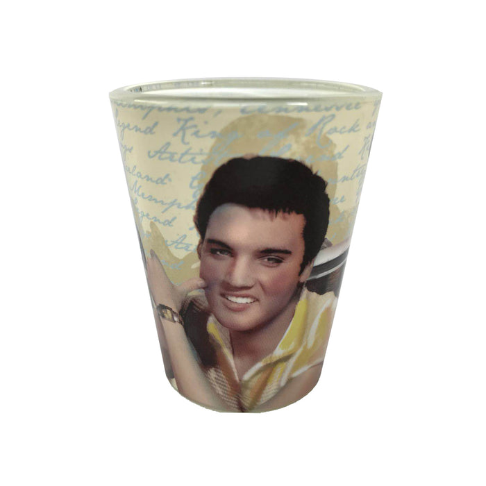 Elvis Graceland Guitar Watercolor Shot Glass