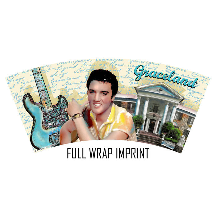 Elvis Graceland Guitar Watercolor Shot Glass