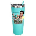 Elvis Graceland Guitar Watercolor Stainless Travel Tumbler