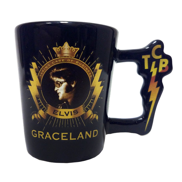 Elvis Graceland TCB Handle Shot Glass