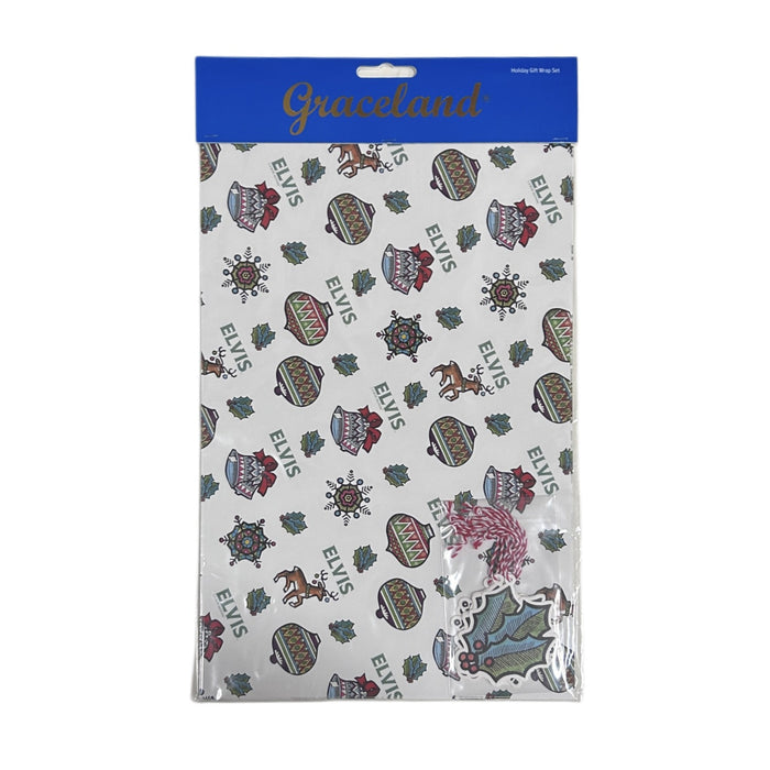 Elvis Ornament Gift Wrap Set