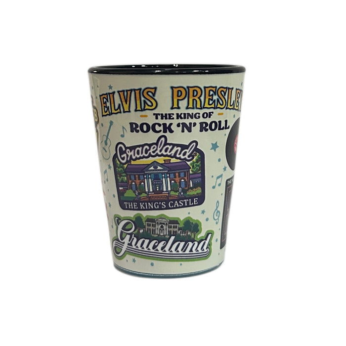 Elvis Presley King Of Rock N Roll Shot Glass