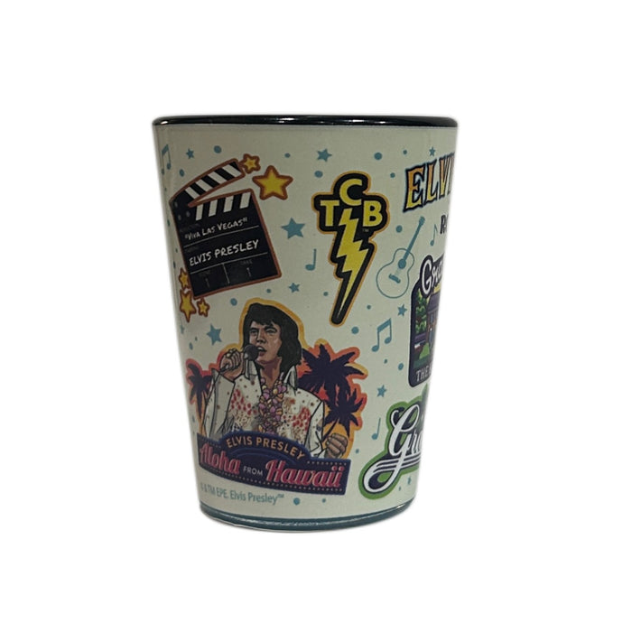 Elvis Presley King Of Rock N Roll Shot Glass