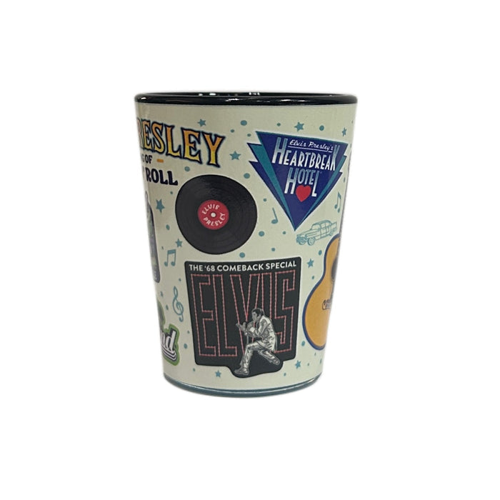 Elvis Presley King Of Rock N Roll Shot Glass