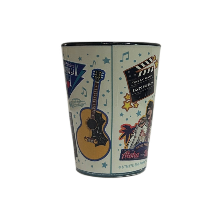 Elvis Presley King Of Rock N Roll Shot Glass