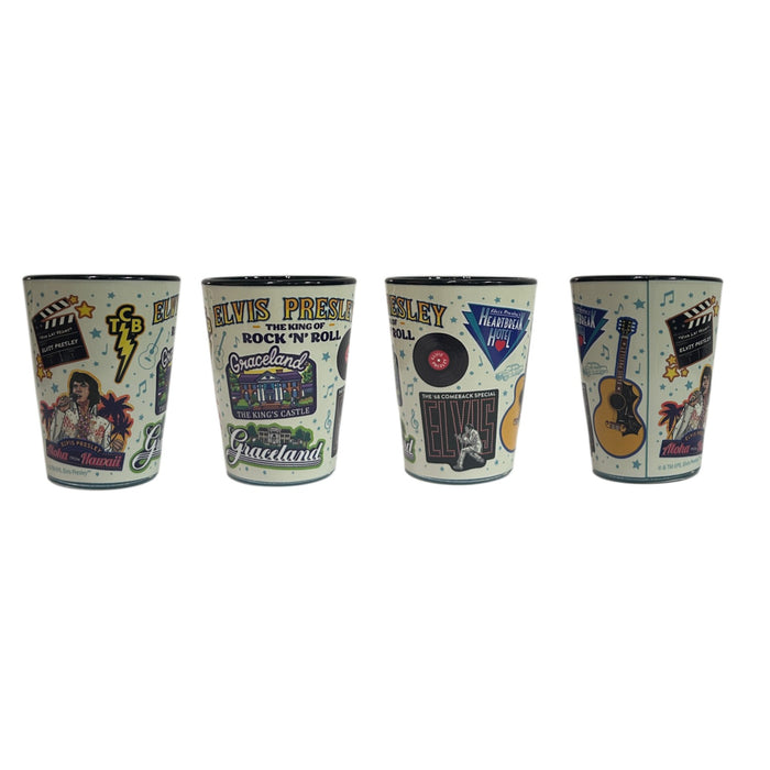 Elvis Presley King Of Rock N Roll Shot Glass