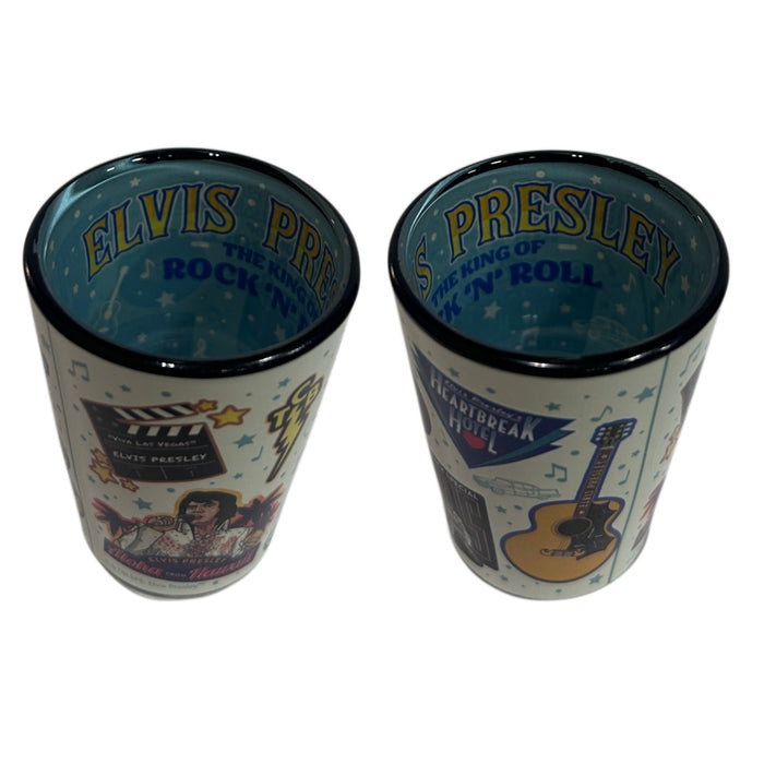 Elvis Presley King Of Rock N Roll Shot Glass