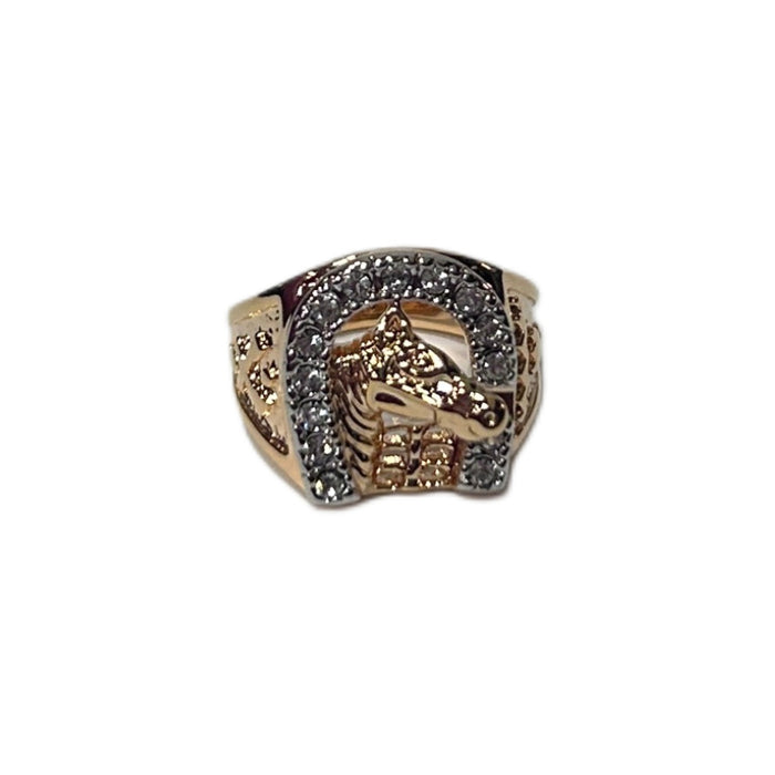 Elvis Signature Style: Gold Plated Horseshoe Ring