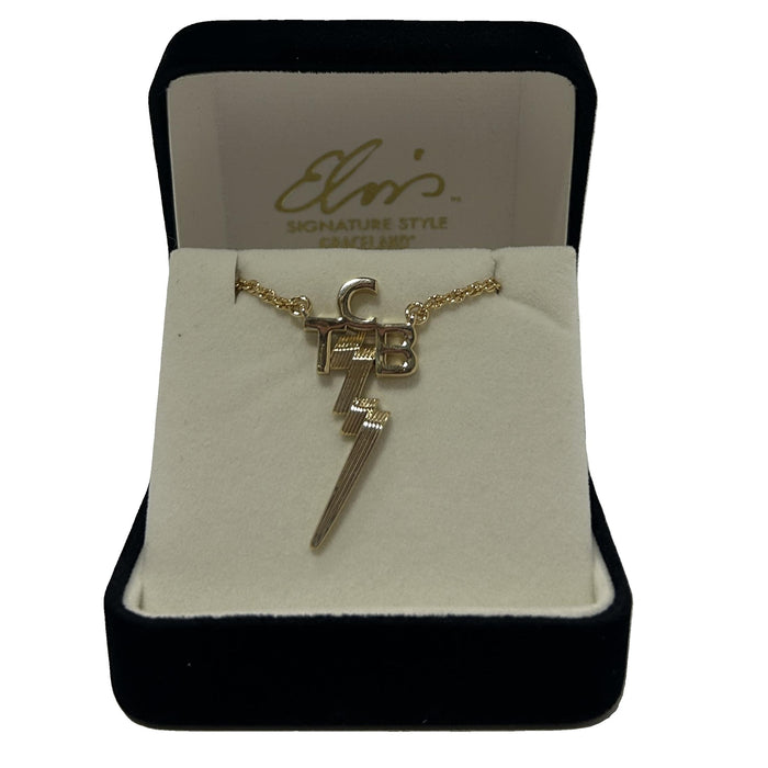 Elvis Signature Style: Gold Plated TCB Necklace