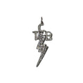 Elvis Signature Style: Sterling Silver Medium TCB Charm With CZs