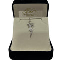 Elvis Signature Style: Sterling Silver Medium TCB Necklace with CZS