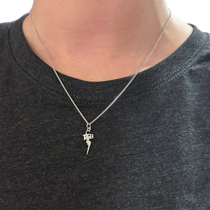 Elvis Signature Style: Sterling Silver Small TCB Necklace