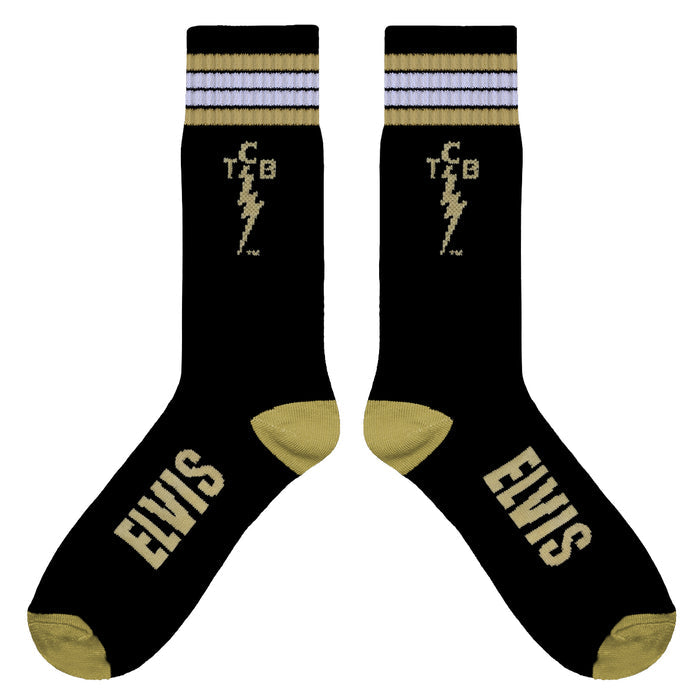 Elvis TCB Striped Socks