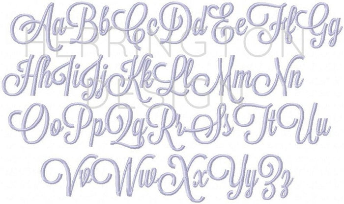 Emily Bold Embroidery Font 4x4