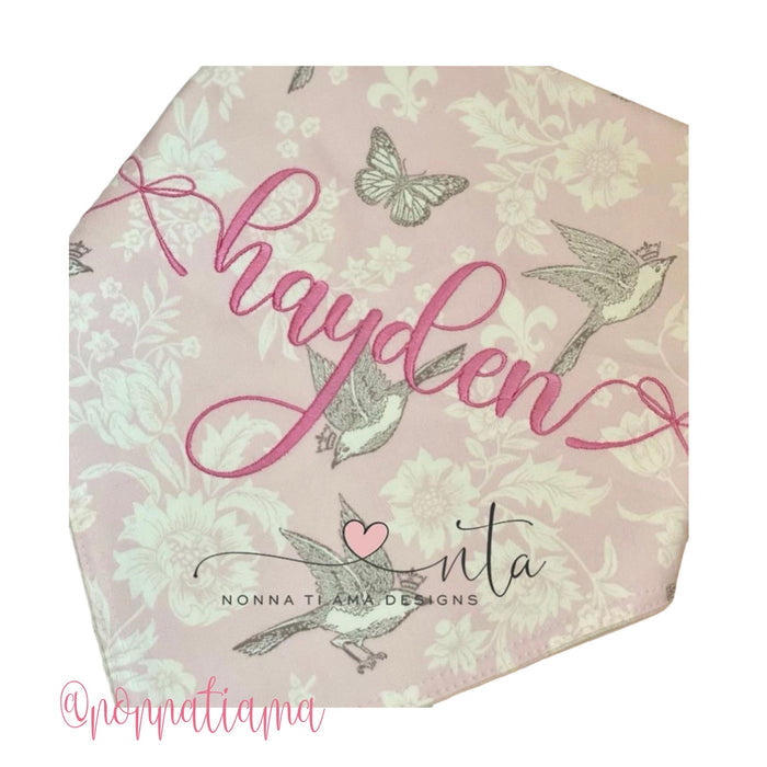 Emma Beth Bow Satin Embroidery Font