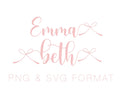 Emma Beth Monogram PDF PNG SVG & EPS Monogram Font