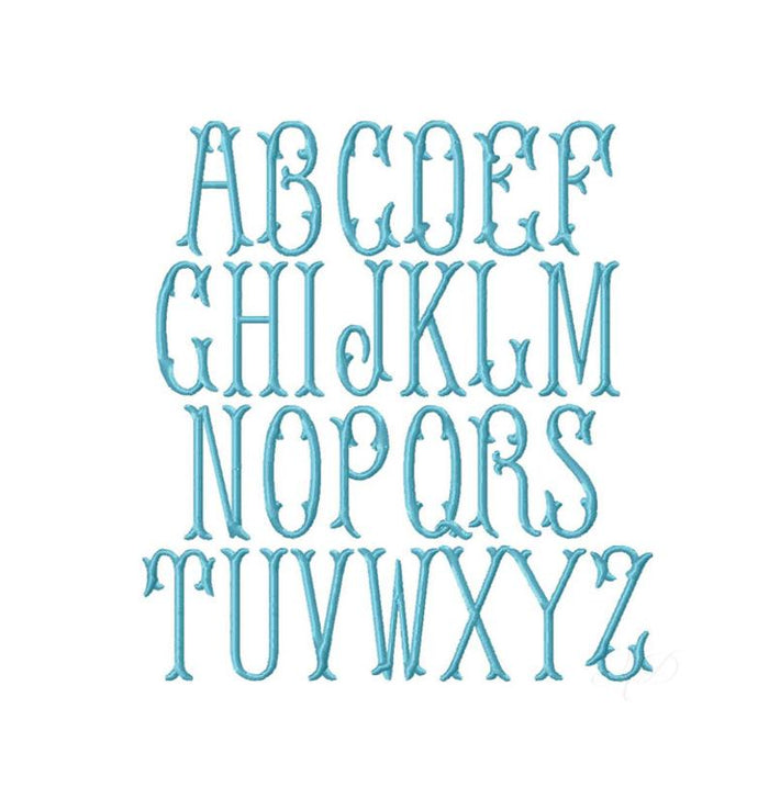 Emmaline Bold Satin Stitch Font Small