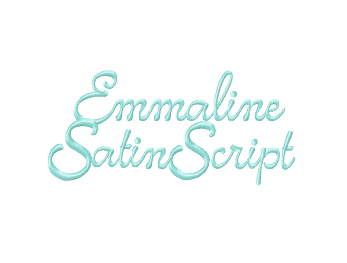 Emmaline Satin Script Embroidery Font