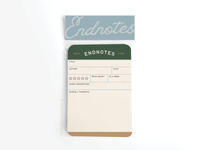 Endnotes Book Review Card Set - Onderkast Studio