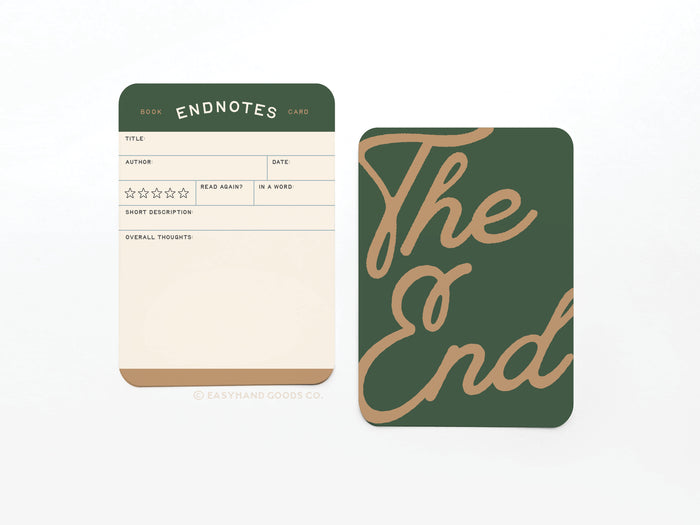 Endnotes Book Review Card Set - Onderkast Studio