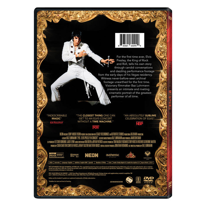 EPiC: Elvis Presley In Concert DVD