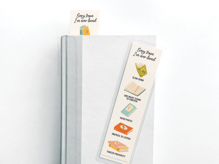 Every Trope I've Ever Loved Laminated Bookmark - Onderkast Studio