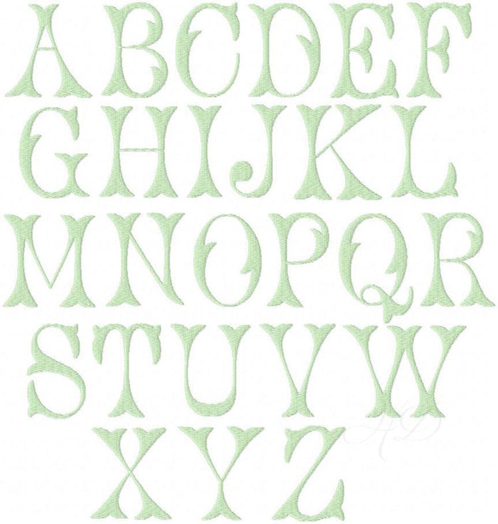 Fairfax Fill Embroidery Font