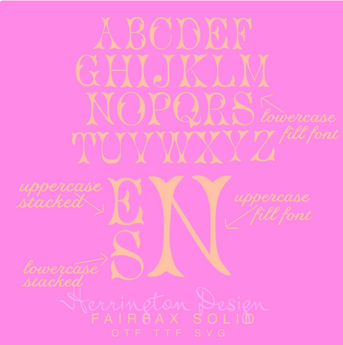Fairfax Fill Monogram Font
