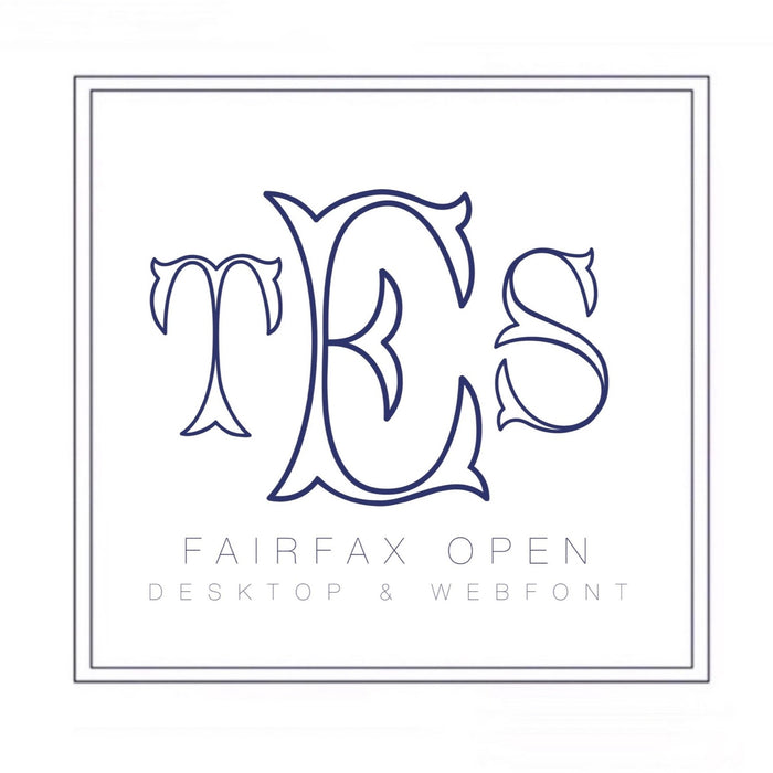 Fairfax Open Monogram Font
