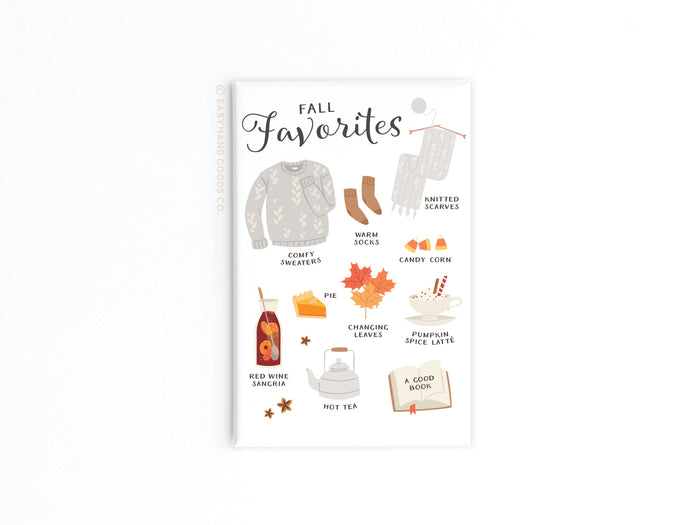 Fall Favorites Refrigerator Magnet
