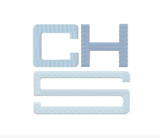 Fill Square Embroidery Font
