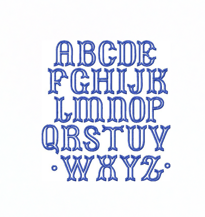 Fishtail Applique Embroidery Font 4x4 - Unique Design Elements